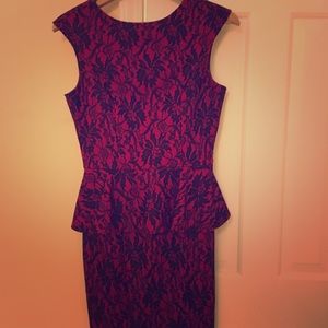 Red laced dress